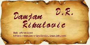 Damjan Ripulović vizit kartica